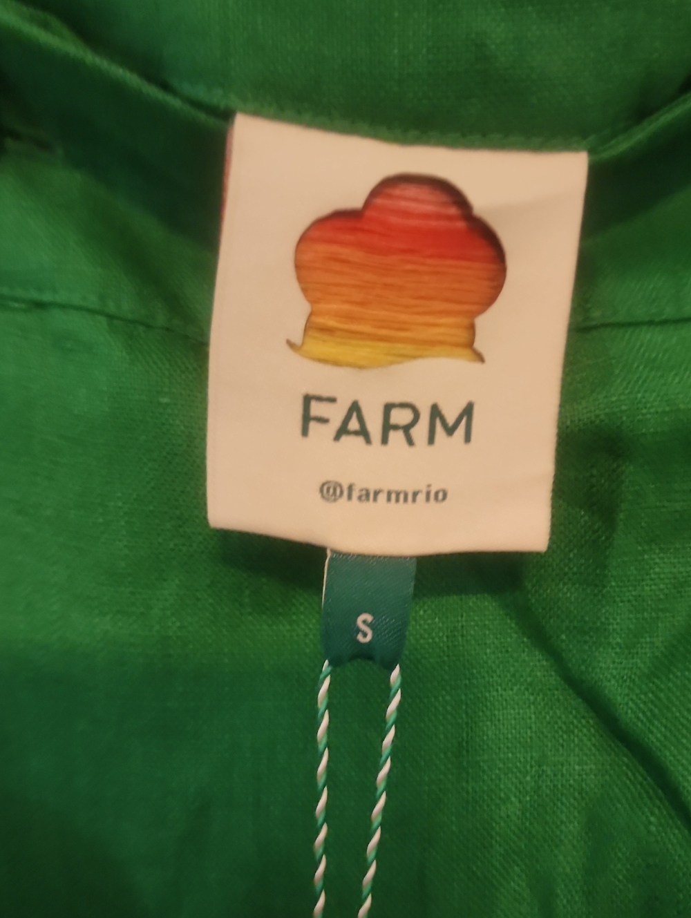 Farm Rio Green Embroidered Linen Pant - Picture 3 of 4
